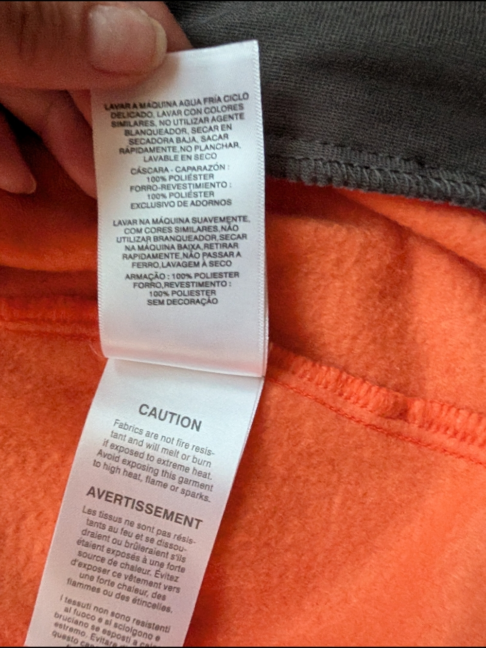 Columbia Youth Fleece Jacket Full Zip Bright Orange Size 14/16 (L/XL) - Picture 6 of 11
